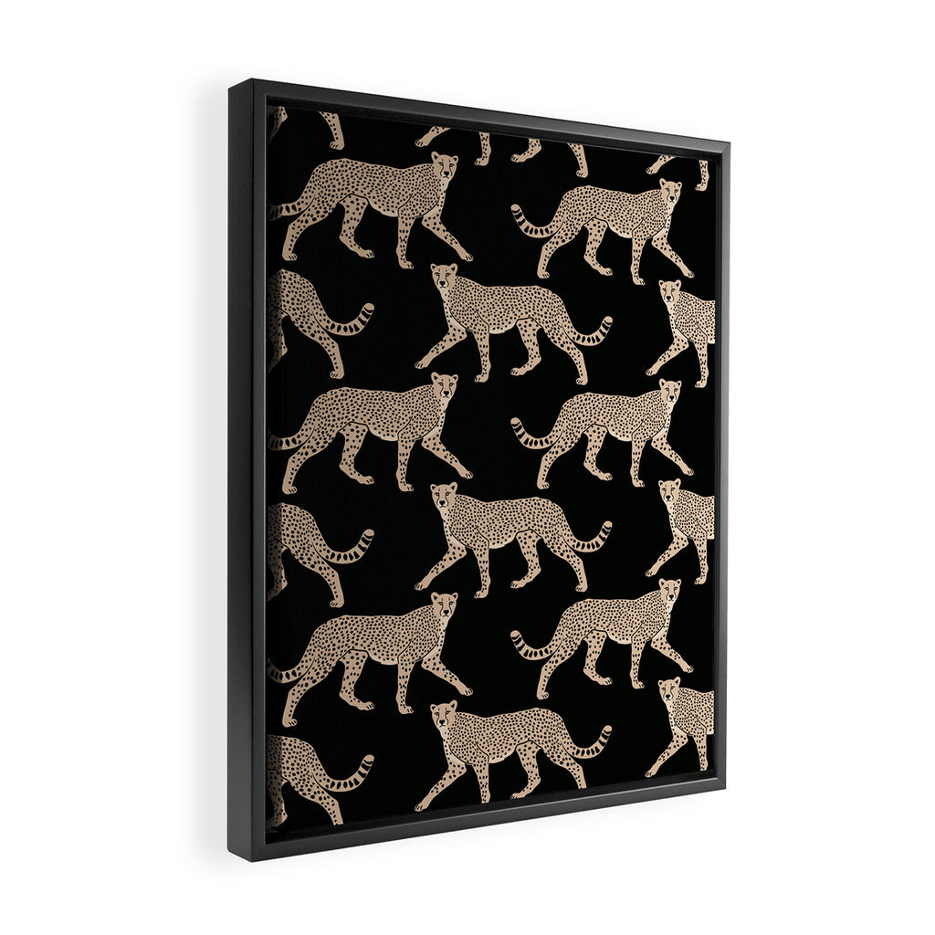 Walking Cheetahs 9 Framed Canvas Print Gallery Image 2