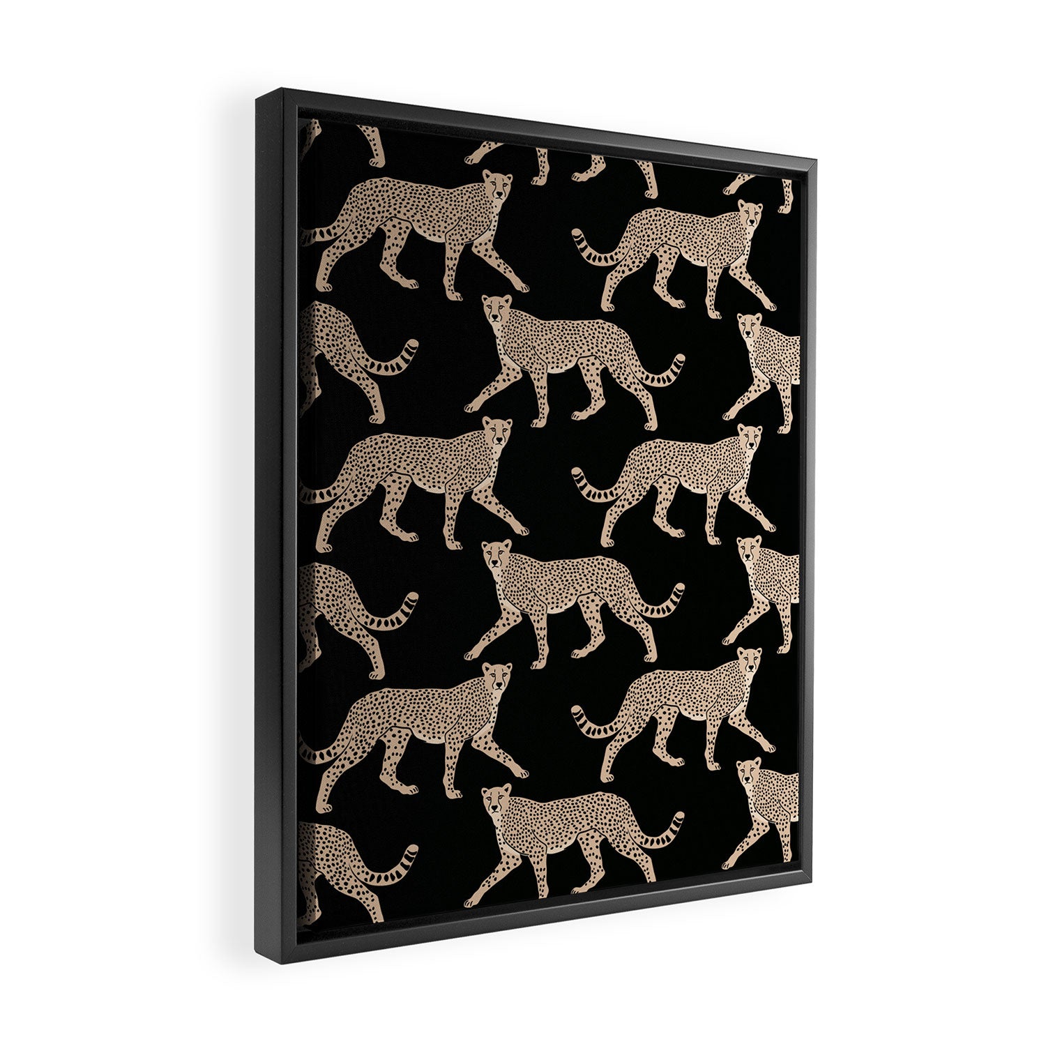Walking Cheetahs 9 Framed Canvas Print Gallery Image 2