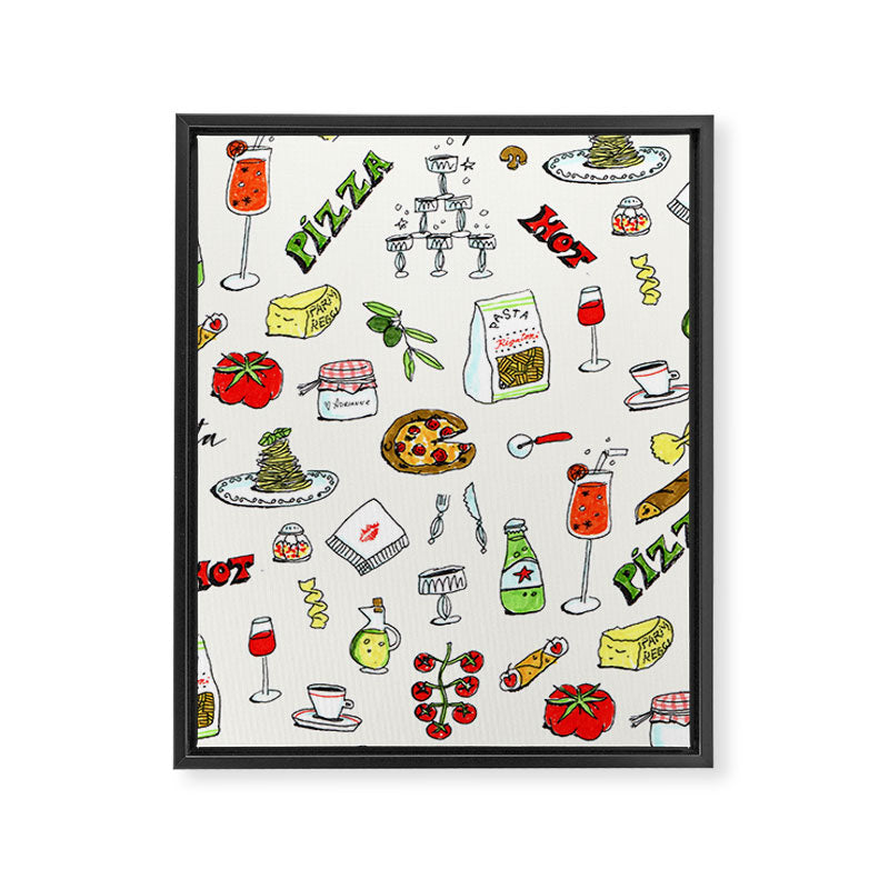 Pizza Party Framed Canvas Print Gallery Image 8