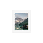 Mountain Lake Cabin Retreat Art Print Gallery Image 1
