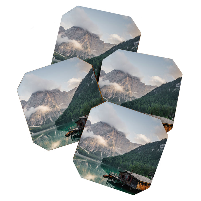Mountain Lake Cabin Retreat Coaster Gallery Image 1