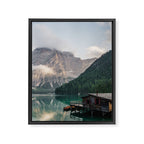 Mountain Lake Cabin Retreat Framed Canvas Print Gallery Image 6