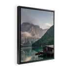 Mountain Lake Cabin Retreat Framed Canvas Print Gallery Image 2