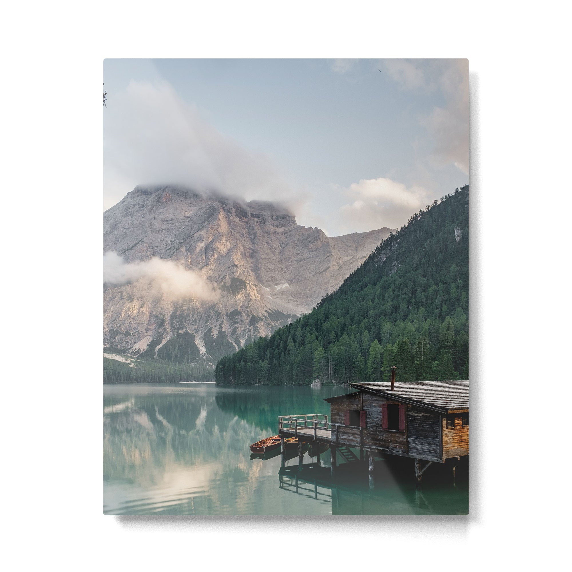 Mountain Lake Cabin Retreat Metal Print Gallery Image 4