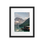 Mountain Lake Cabin Retreat Framed Art Print Gallery Image 4