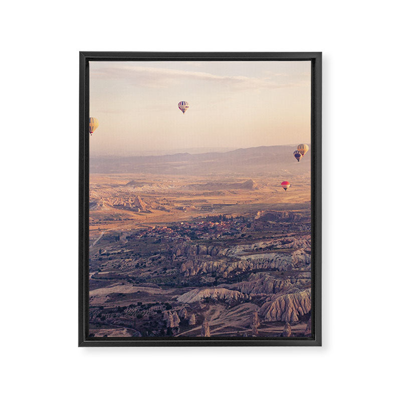 Sunrise Hot Air Balloon Flight Framed Canvas Print Gallery Image 6
