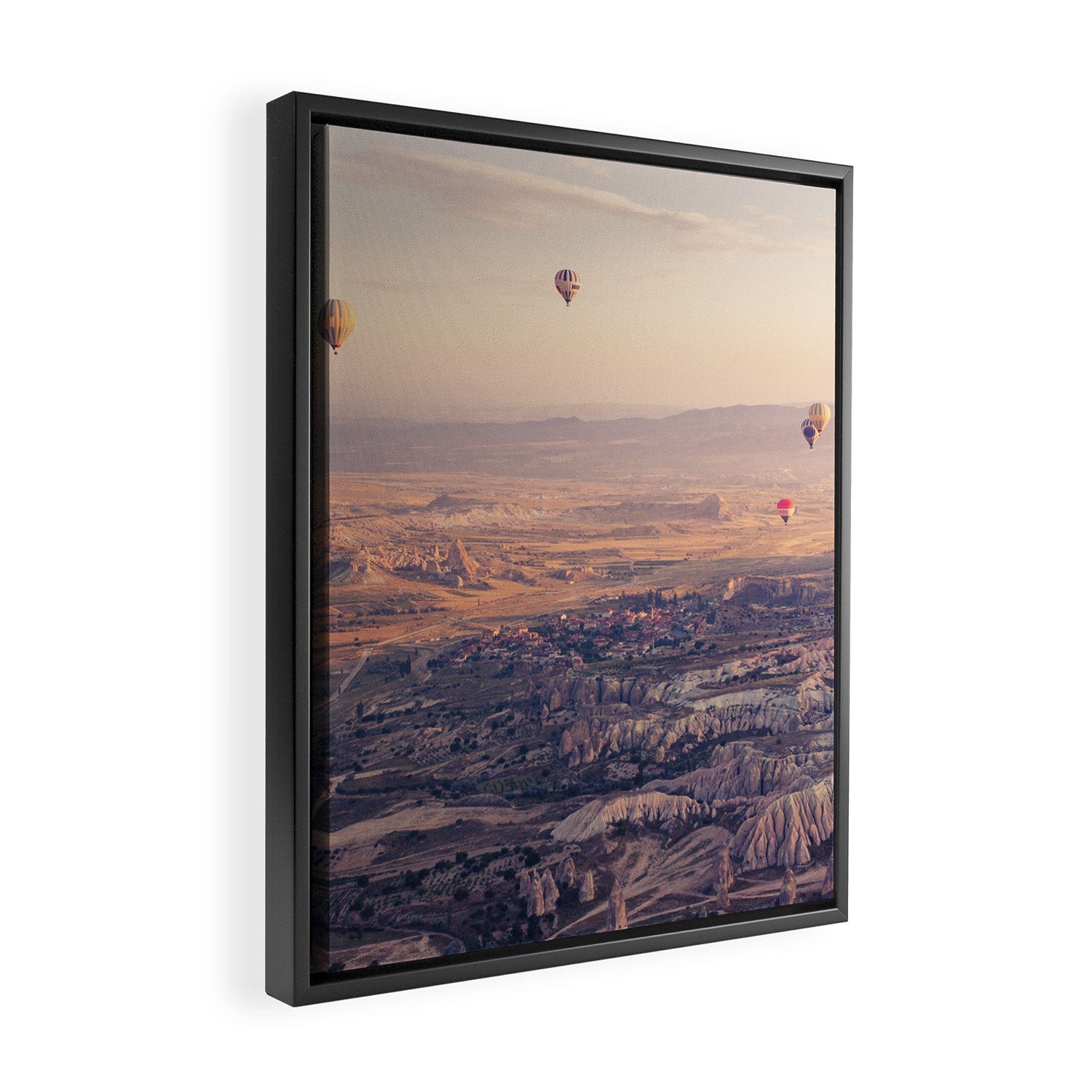 Sunrise Hot Air Balloon Flight Framed Canvas Print Gallery Image 2