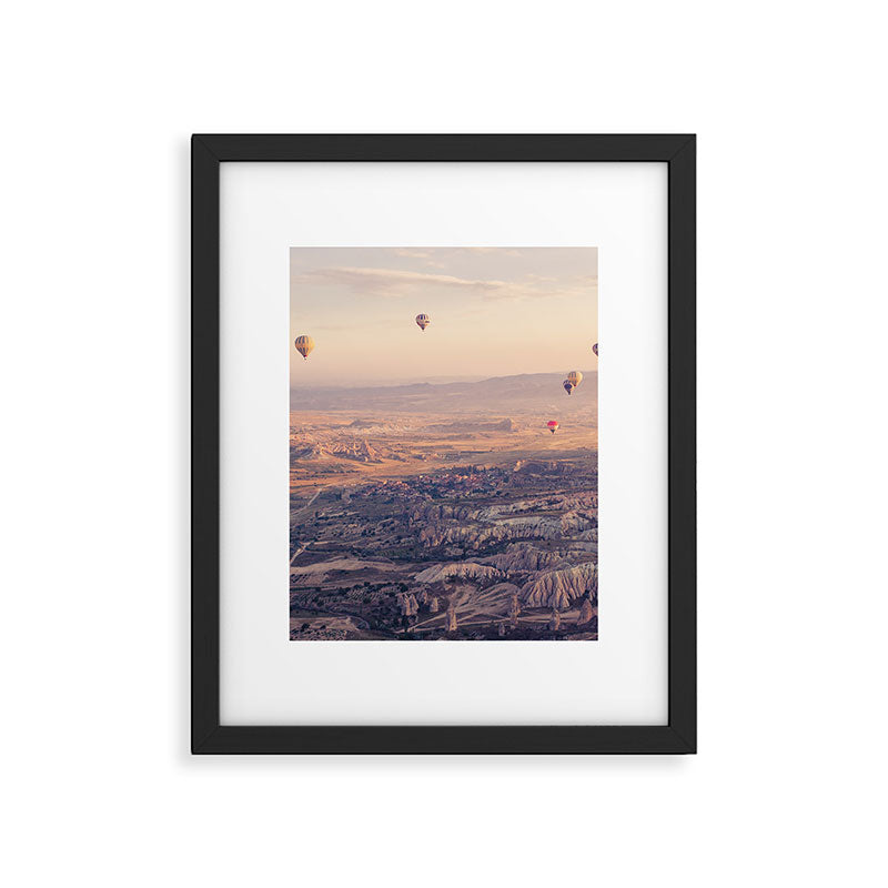 Sunrise Hot Air Balloon Flight Framed Art Print Gallery Image 5