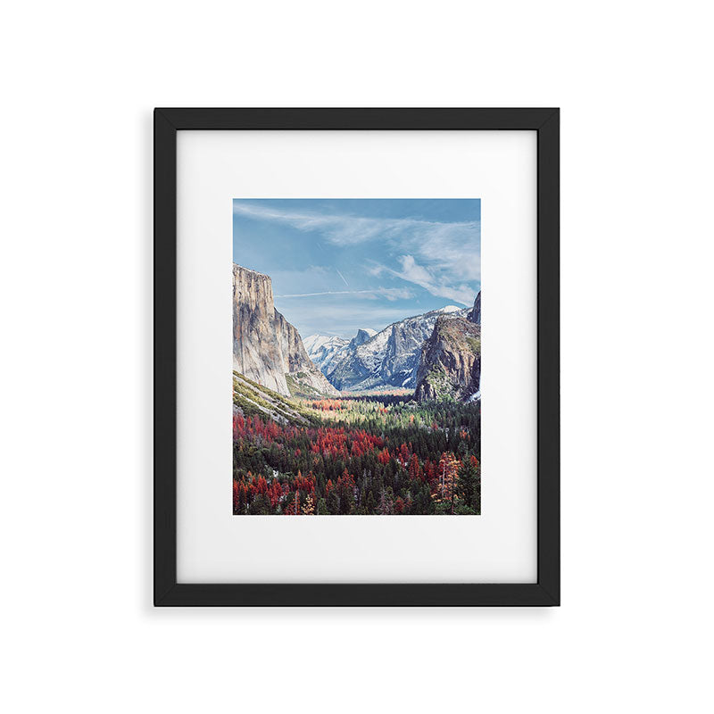 Tunnel View Yosemite Valley Framed Art Print