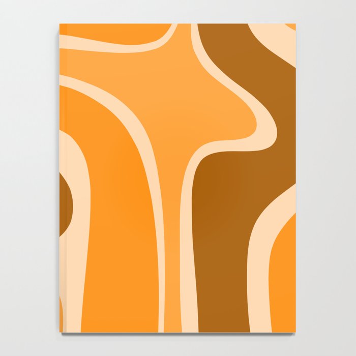 Copacetic Retro Abstract in Pumpkin Orange Notebook Gallery Image 4