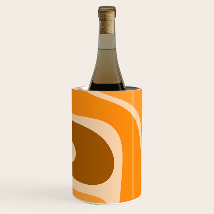 Copacetic Retro Abstract in Pumpkin Orange Wine Chiller Gallery Image 1