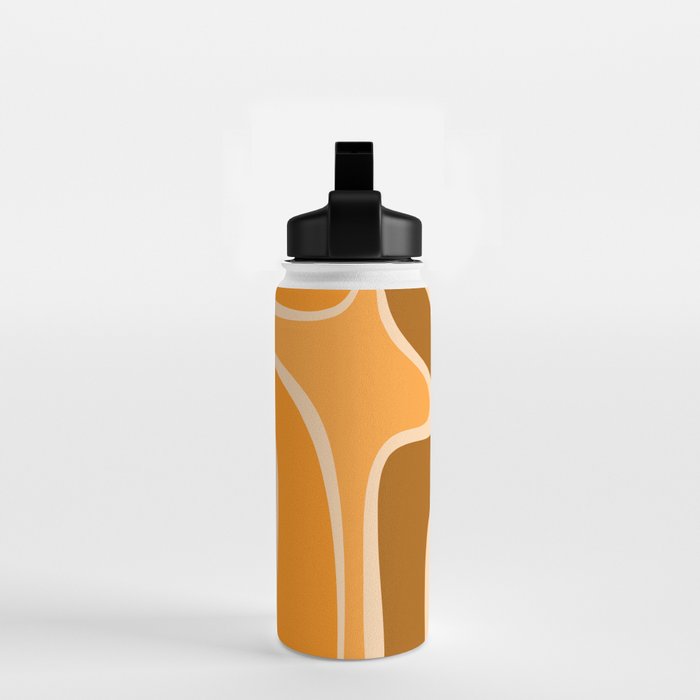 Copacetic Retro Abstract in Pumpkin Orange Water Bottle Gallery Image 2