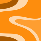 Copacetic Retro Abstract in Pumpkin Orange Coffee Mug Gallery Image 2
