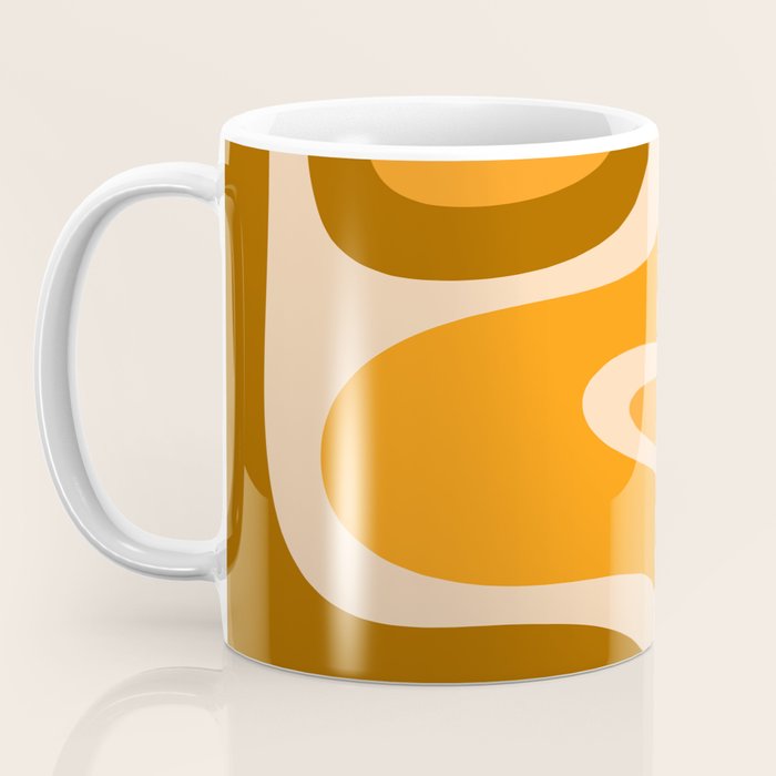 Copacetic Retro Abstract in Pumpkin Orange Coffee Mug Gallery Image 3
