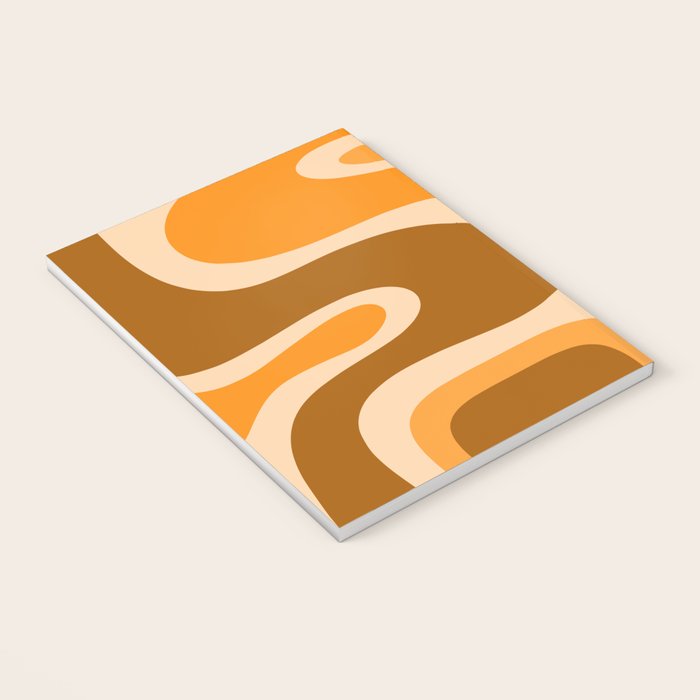 Copacetic Retro Abstract in Pumpkin Orange Notebook Gallery Image 3