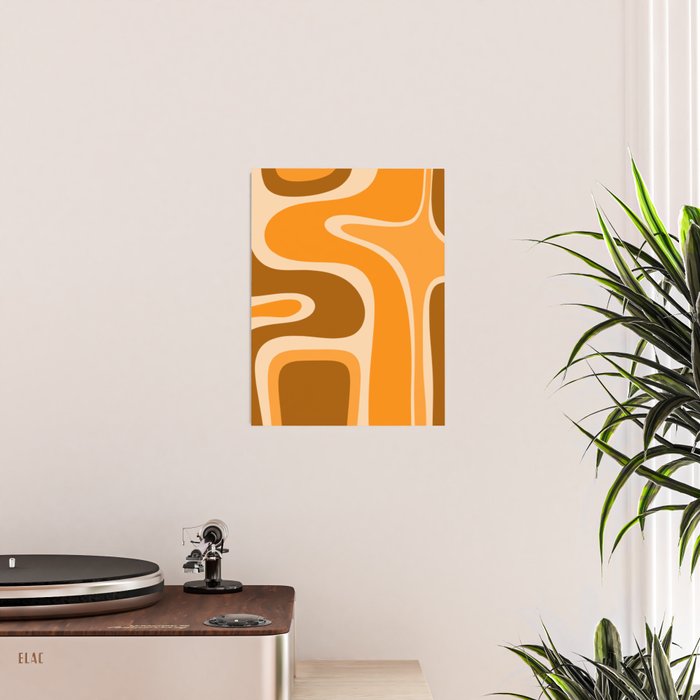 Copacetic Retro Abstract in Pumpkin Orange Poster Gallery Image 2