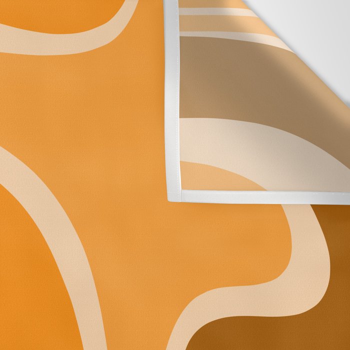 Copacetic Retro Abstract in Pumpkin Orange Wall Tapestry Gallery Image 3