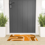 Copacetic Retro Abstract in Pumpkin Orange Welcome Mat Gallery Image 3