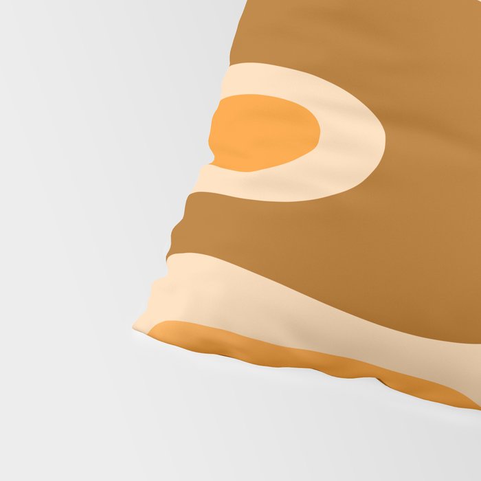 Copacetic Retro Abstract in Pumpkin Orange Pillow Sham Gallery Image 4
