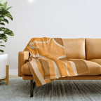 Copacetic Retro Abstract in Pumpkin Orange Throw Blanket Gallery Image 1
