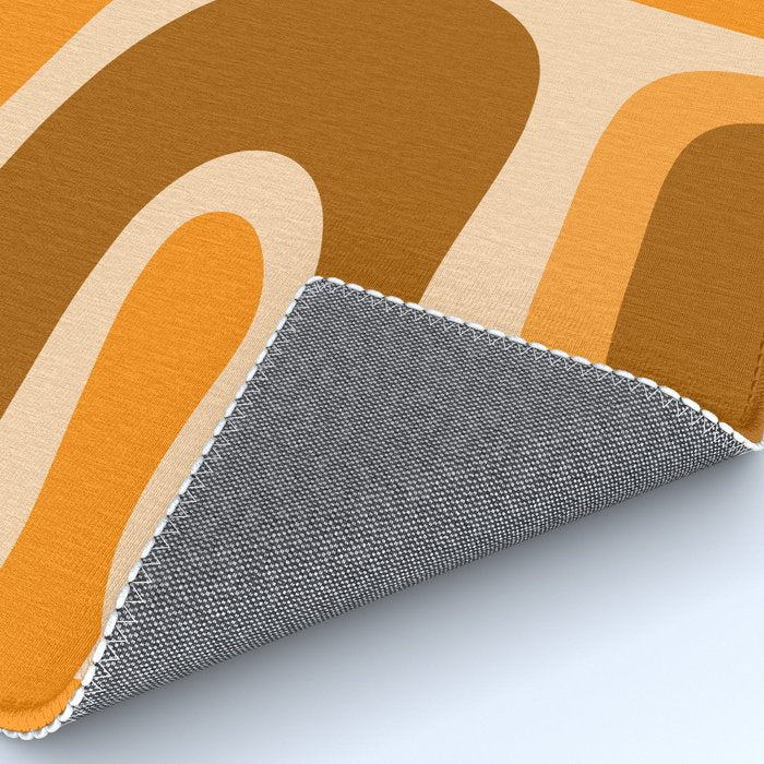 Copacetic Retro Abstract in Pumpkin Orange Rug Gallery Image 4