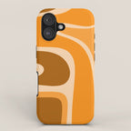 Copacetic Retro Abstract in Pumpkin Orange iPhone Case Gallery Image 1