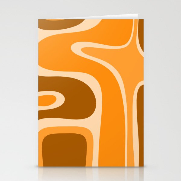 Copacetic Retro Abstract in Pumpkin Orange Stationery Card Gallery Image 2