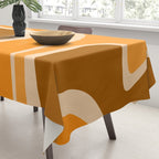 Copacetic Retro Abstract in Pumpkin Orange Tablecloth Gallery Image 3