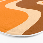 Copacetic Retro Abstract in Pumpkin Orange Bath Mat Gallery Image 3