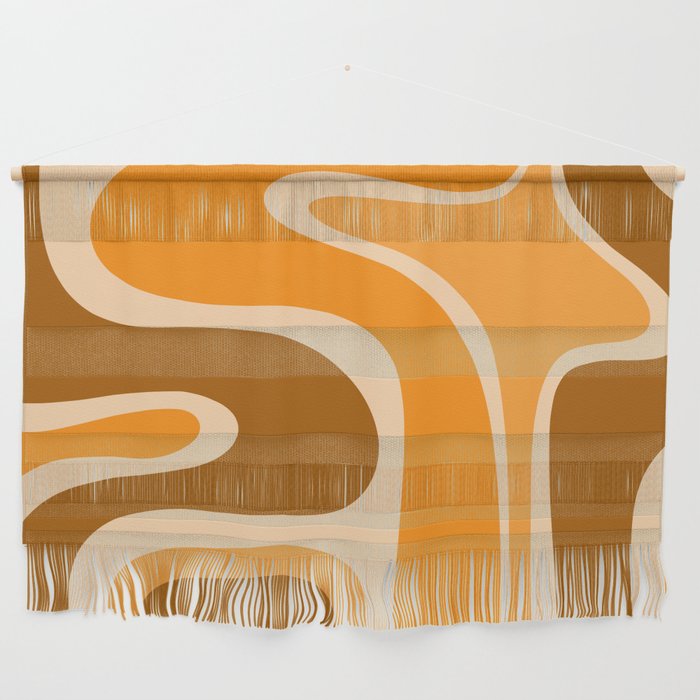 Copacetic Retro Abstract in Pumpkin Orange Wall Hanging Gallery Image 1