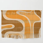 Copacetic Retro Abstract in Pumpkin Orange Wall Hanging Gallery Image 1