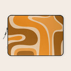 Copacetic Retro Abstract in Pumpkin Orange Laptop Sleeve Gallery Image 1