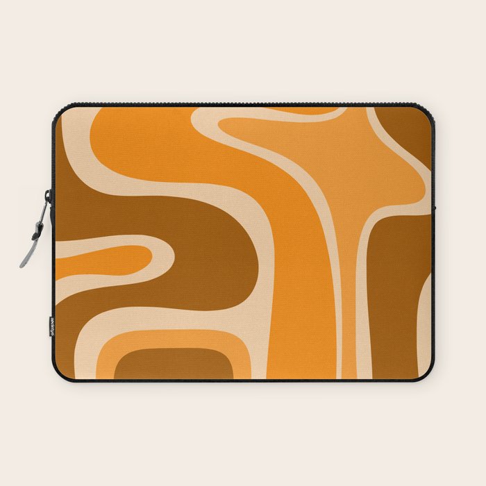 Copacetic Retro Abstract in Pumpkin Orange Laptop Sleeve Gallery Image 1