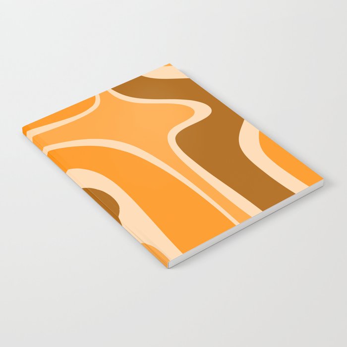 Copacetic Retro Abstract in Pumpkin Orange Notebook Gallery Image 2