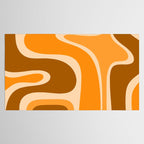 Copacetic Retro Abstract in Pumpkin Orange Tablecloth Gallery Image 2