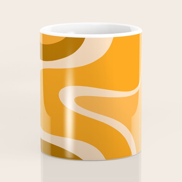 Copacetic Retro Abstract in Pumpkin Orange Coffee Mug Gallery Image 4
