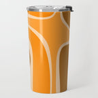 Copacetic Retro Abstract in Pumpkin Orange Travel Mug Gallery Image 2
