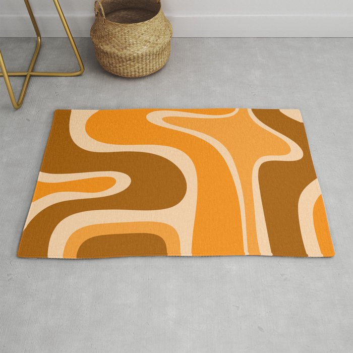 Copacetic Retro Abstract in Pumpkin Orange Rug Gallery Image 1