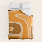 Copacetic Retro Abstract in Pumpkin Orange Duvet Cover Gallery Image 6