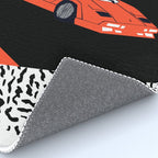 Wicked - sports car 80s retro throwback memphis style motorhead Rug Gallery Image 4