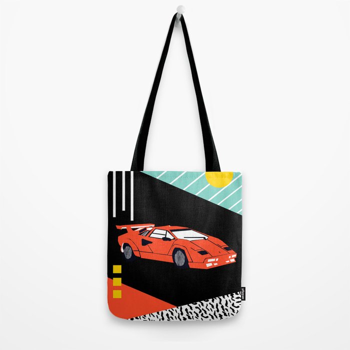 Wicked - sports car 80s retro throwback memphis style motorhead Tote Bag Gallery Image 2