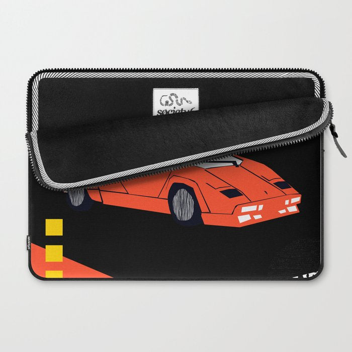 Wicked - sports car 80s retro throwback memphis style motorhead Laptop Sleeve Gallery Image 2
