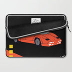 Wicked - sports car 80s retro throwback memphis style motorhead Laptop Sleeve Gallery Image 2