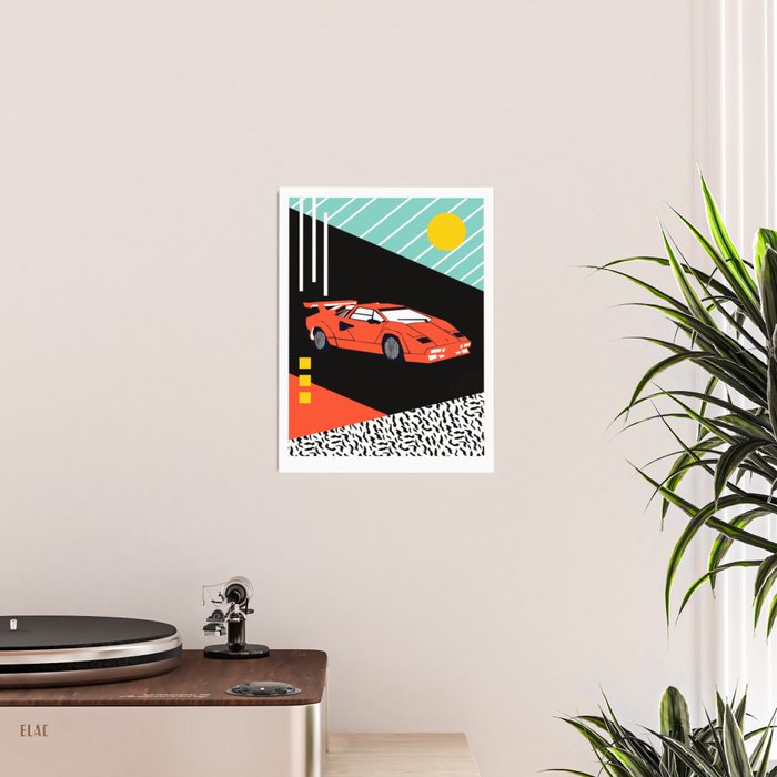 Wicked - sports car 80s retro throwback memphis style motorhead Poster Gallery Image 2