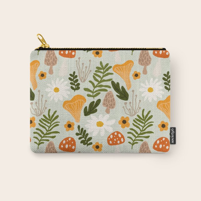 Woodland Mushroom Pattern Carry All Pouch Gallery Image 1