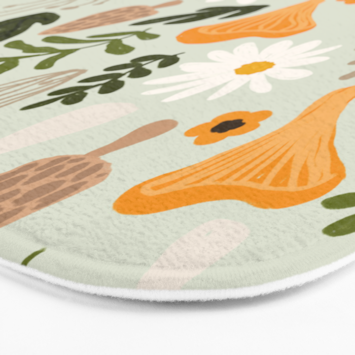 Woodland Mushroom Pattern Bath Mat Gallery Image 3
