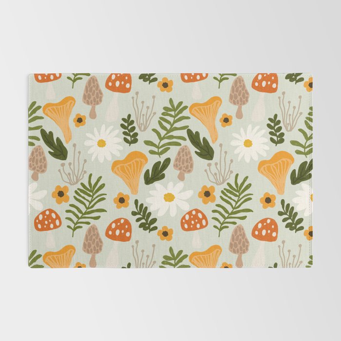 Woodland Mushroom Pattern Rug Gallery Image 2