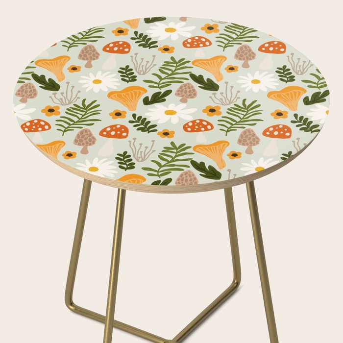 Woodland Mushroom Pattern Side Table Gallery Image 2