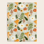 Woodland Mushroom Pattern Poster Gallery Image 4