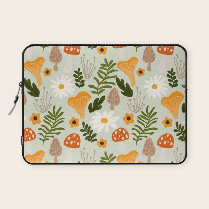 Woodland Mushroom Pattern Laptop Sleeve Gallery Image 1